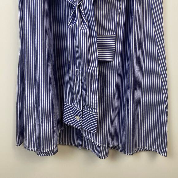 Derek Lam 10 Crosby Tie Front Paneled Striped Mini Dress Size 10 - Picture 4 of 10